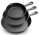 NutriChef 3-Piece Cast Iron Skillet Set