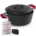 Cuisinel Cast Iron Dutch Oven, Self-Basting Lid (7 qt)