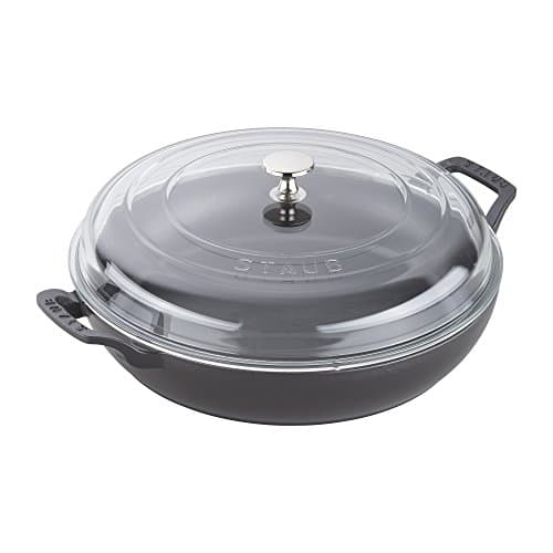 Staub Cast Iron Braiser with Glass Lid (3.5 qt)