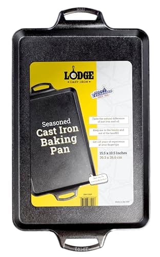 Lodge Seasoned Cast Iron Baking Pan (15.5 x 10.5")