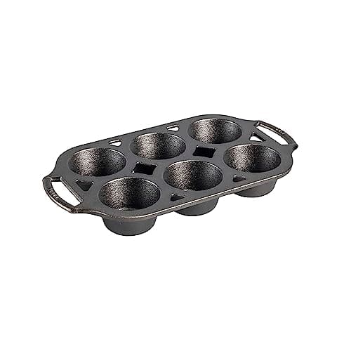 Lodge Seasoned Cast Iron Muffin Pan (6 wells)