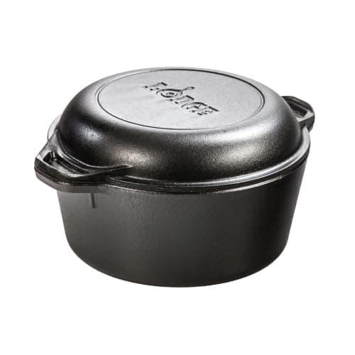 Lodge Cast Iron Double Dutch Oven (5 qt)