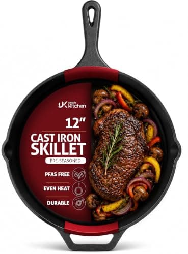Utopia Kitchen Pre-Seasoned Cast Iron Skillet (12")