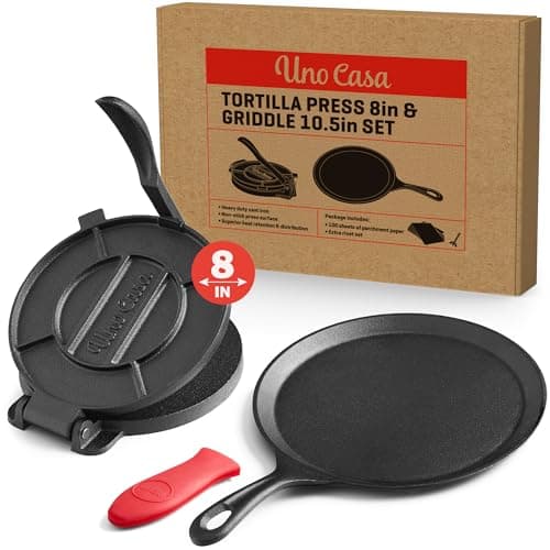 Uno Casa Tortilla Press (8") + Comal (10.5") Set