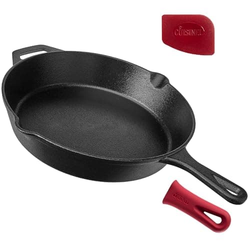 Cuisinel Cast Iron Skillet with Assist Handle (12")
