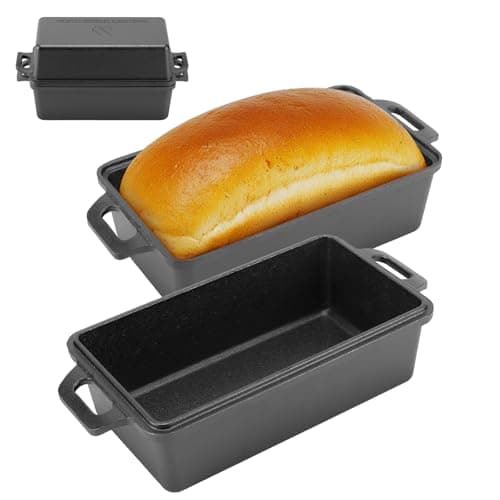 Northriver Casting 9 x 5 in Cast Iron Loaf Pan with Lid (2-piece)