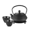 Velaze Cast Iron Teapot Set, 23 oz (pot, trivet, 2 cups)