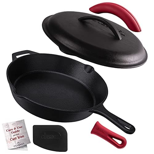 Cuisinel Cast Iron Skillet with Lid (12")