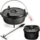 Uno Casa Camping Dutch Oven with Lid Lifter & Bag (6 qt)