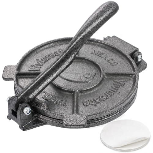 Vivicreate Cast Iron Tortilla Press with Liners (7.5")