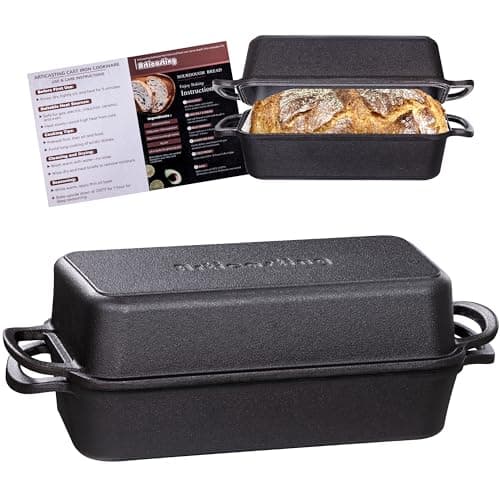 Articasting 11 x 5 in Cast Iron Loaf Pan with Lid (5.8 qt)