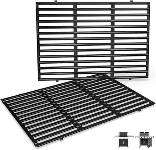 QuliMetal 66095 Porcelain-Enameled Cast Iron Grates (Weber Genesis II 300)